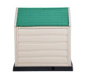Casa perro grande 92x90x89 cm taupe/verde