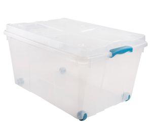 Caja organizadora 60 litros Rollbox transparente Wenco