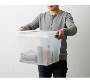 Caja organizadora 60 litros Rollbox transparente Wenco