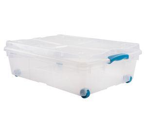 Caja organizadora 32 litros Rollbox transparente Wenco