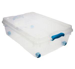 Caja organizadora 32 litros Rollbox transparente Wenco