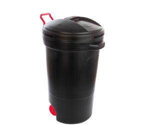 Basurero industrial 125 litros con ruedas negro Wenco