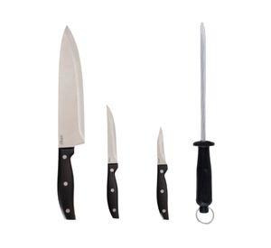 Set 3 cuchillos Granger + afilador plata
