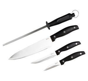 Set 3 cuchillos Granger + afilador plata