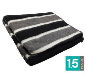 Frazada Jacquard gris 1.5 plazas