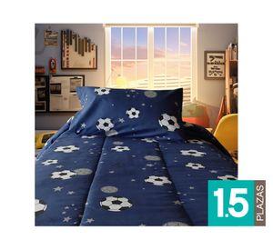 Plumón infantil Ball azul 1.5 plazas