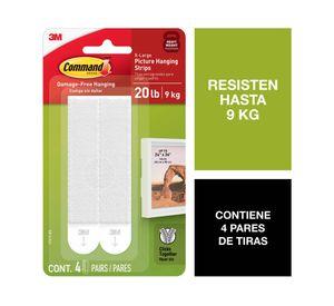Tiras para colgar cuadros Rocky 4 pares blanco
