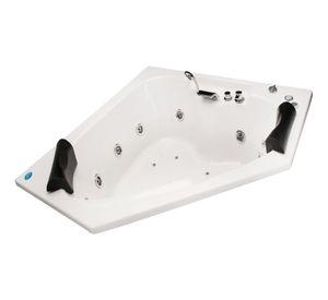 Tina hidromasaje 150x150 cm 6 jets izquierdo Creta full Norglas