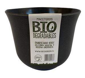 Macetero 16 cm curvo negro