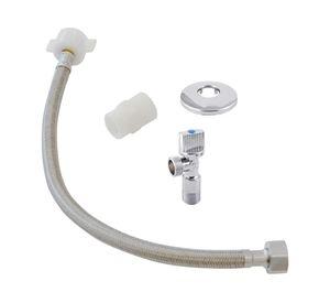 Llave angular 1/2" x 1/2" + flexible 1/2" x 15/16" 35 cm Technoflex