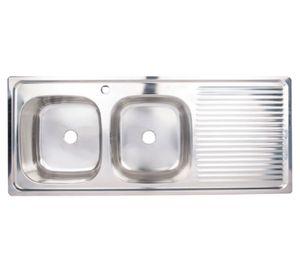 Lavaplatos sobreponer gris 120x50x15 cm