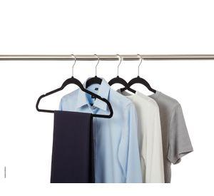 Colgador terciopelo gris 20 unidades