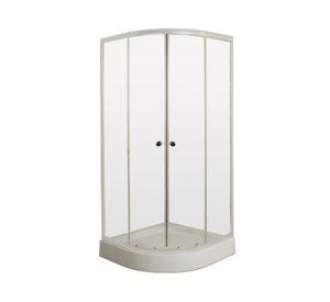 Cabina redonda perfil cromado 210x80x80 cm
