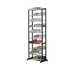 Organizador zapatos 10 repisas negro