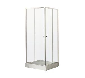 Cabina cuadrada perfil cromado 210x90x90 cm
