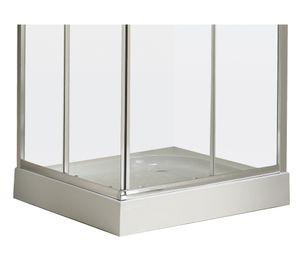 Cabina cuadrada perfil cromado 210x90x90 cm