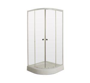 Cabina redonda perfil cromado 210x90x90 cm
