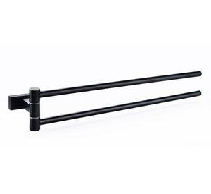 Toallero barra doble 41,8 cm Atlas/Kubita negro mate Klipen