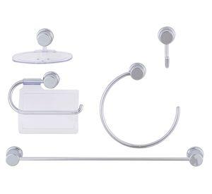 Set accesorios baño cromo 5 piezas