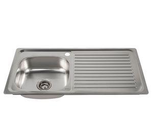 Lavaplatos empotrado derecha 100 cm plateado Briggs