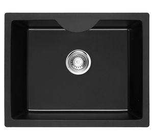 Lavaplatos sobreponer 58x45 cm Deluxe Túnez negro FDV