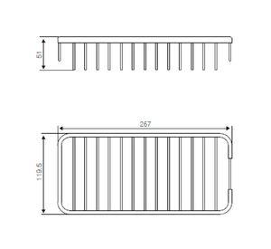 Jabonera rectangular cromo Briggs