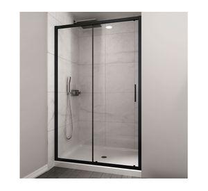 Mampara Premium perfil negro matte 190x150x3.5 cm