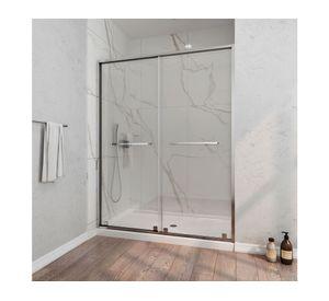 Mampara Premium doble frontal perfil cromado 190x140x3.5 cm