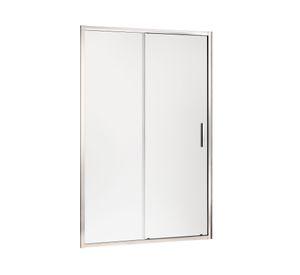 Mampara Frosted perfil cromado 190x160x3.5 cm