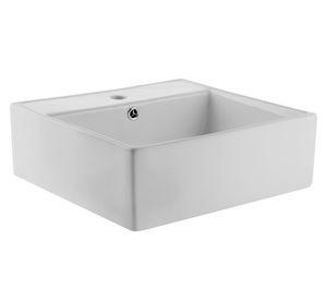 Lavamano sobreponer 46 cm loza blanco
