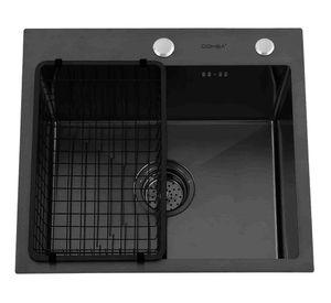 Lavaplato 46 cm sobreponer negro