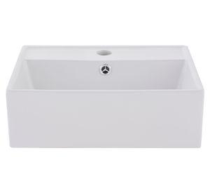 Lavamano sobreponer 42 cm loza blanco