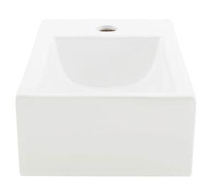 Lavamano sobreponer 45.5 cm loza blanco