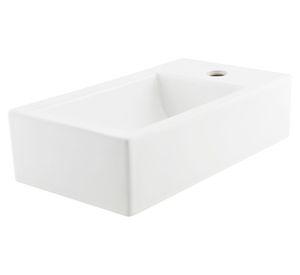 Lavamano sobreponer 45.5 cm loza blanco