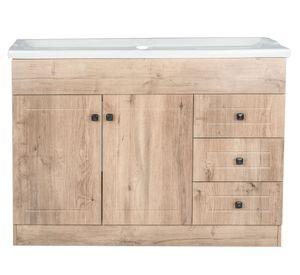 Mueble vanitorio 120 cm B120PH-WOOD+F-120 nogal Domsa