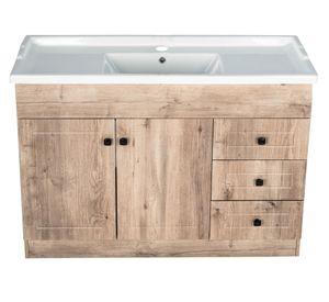 Mueble vanitorio 120 cm B120PH-WOOD+F-120 nogal Domsa