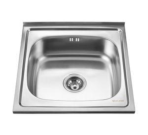 Lavaplatos sobreponer 50x50 cm gris Splendid