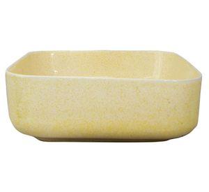 Lavamano sobreponer 40 cm loza amarillo