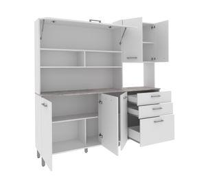 Kit cocina 6 puertas 183x177.7x37.9 cm CZ blanco