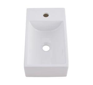 Lavamano sobreponer 48 cm loza blanco