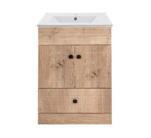 Mueble vanitorio 60 cm b60ph-wood+P-60 nogal