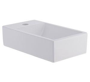 Lavamano sobreponer 48 cm loza blanco