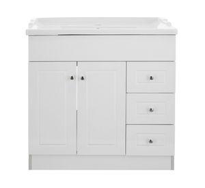 Mueble vanitorio 80 cm B80PHD-B+F-80 blanco Domsa