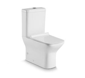 WC one piece piso 30 cm Botón Dual cierre suave Berlín blanco