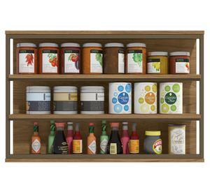 Mueble de cocina para especias Versa castaño