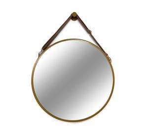 Espejo decorativo circular dorado 60x60 cm