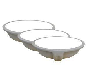 Pack de 3 lavamanos bajo cubierta 19# blanco