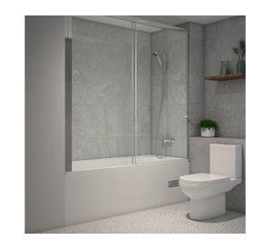 Mampara Corredera Tina transparente 8 mm 140x150 cm