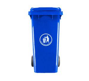 Basurero cuadrado azul 120 lt