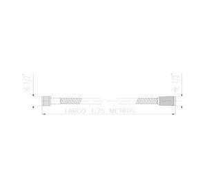 Flexible ducha 1/2''x 1.75 m cromo